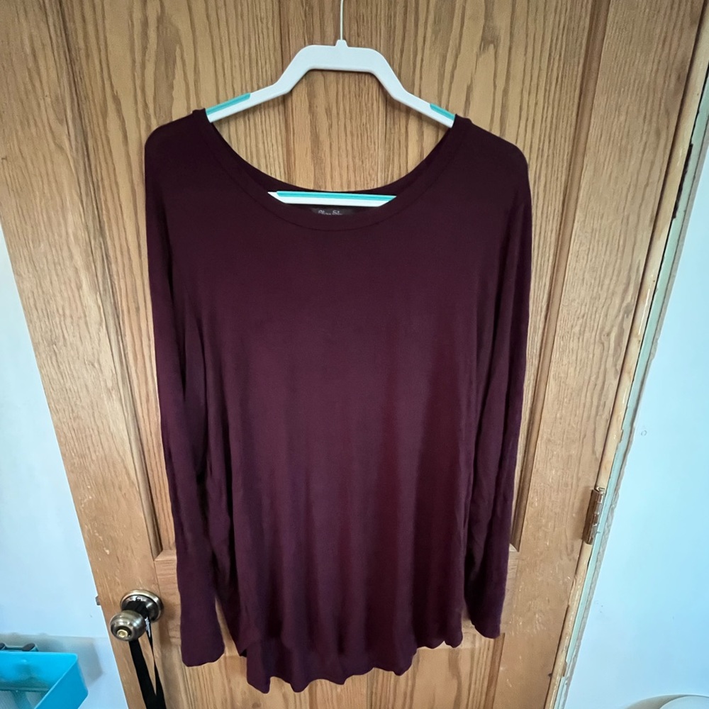 Olivia Sky purple long sleeve blouse - Size 1X